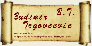 Budimir Trgovčević vizit kartica